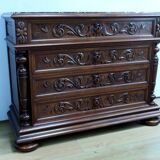 Walnut Commode by P. Guinand-Leglas, Renaissance style – 1920