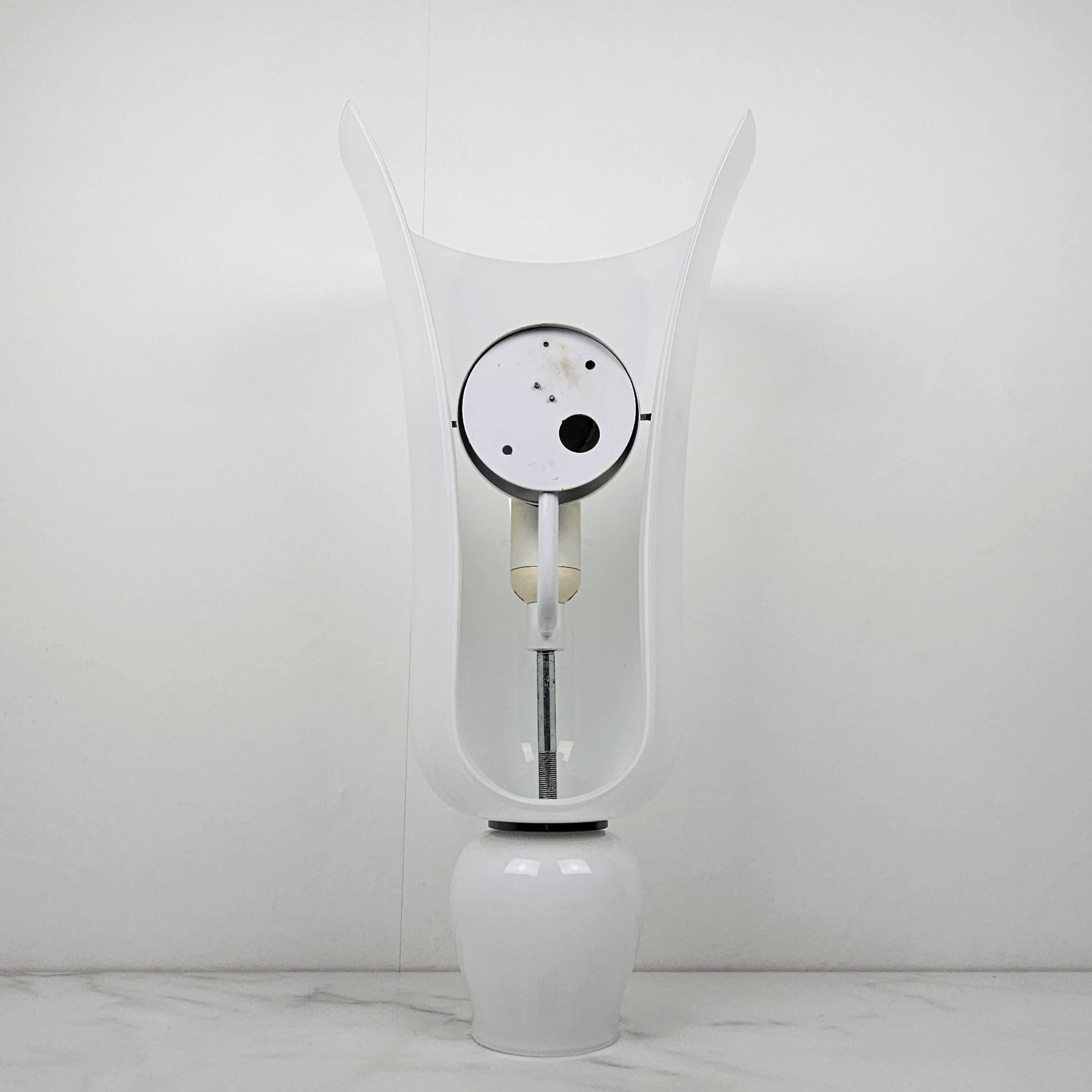 Anni Trenta Luce Large Wall Applique by Venini in Milk White Murano Glass