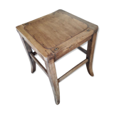 Curved wood farm stool