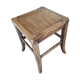 Curved wood farm stool