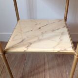 Marble and gilded metal sofa end