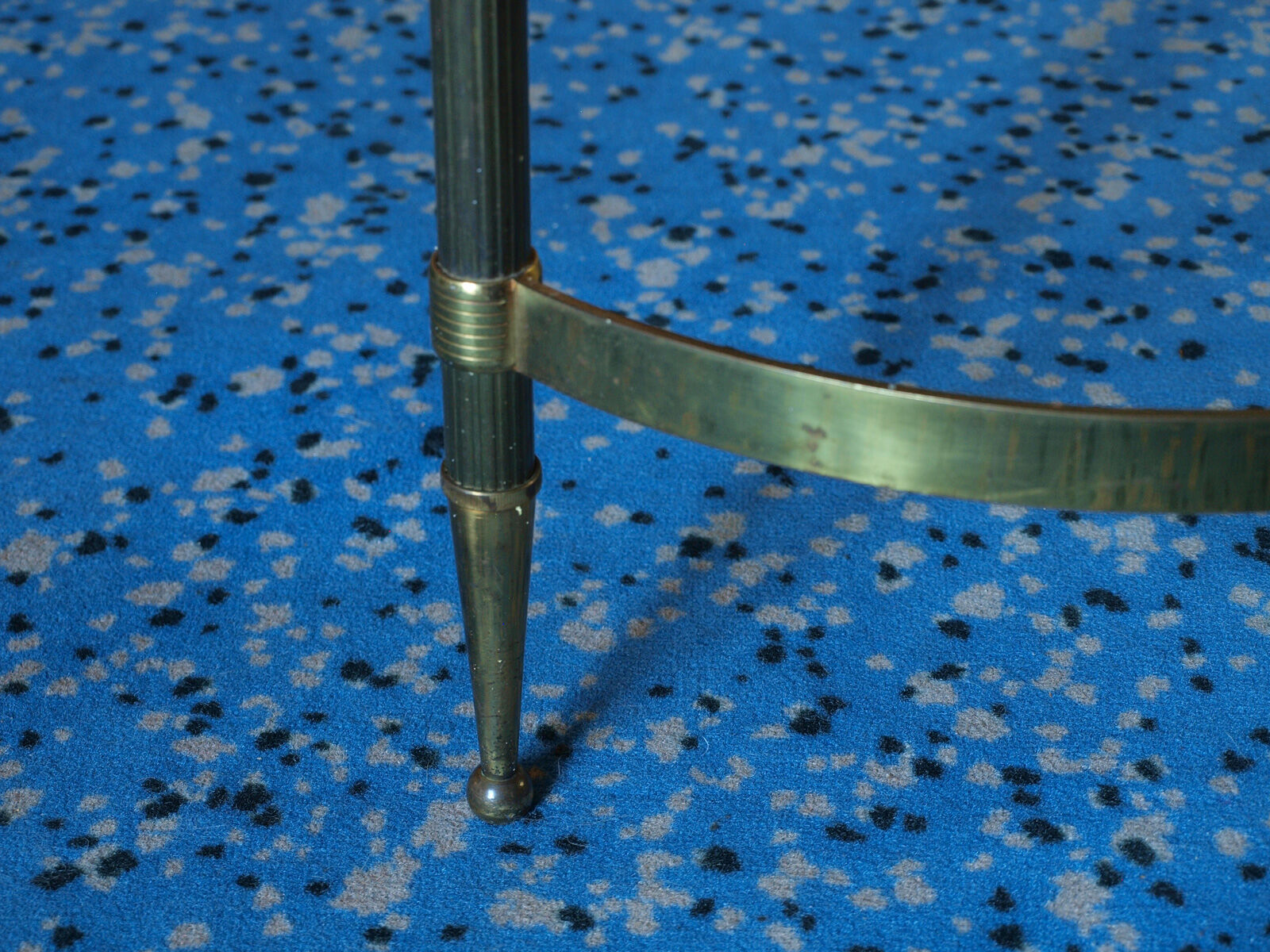 Table low neo classic bronze brass and Portoro marble