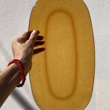 Set of 7 dishes in brown and green vintage glass