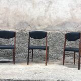 Series of 3 Scandinavian chairs from Chrobat S for Sax in Rio Rosewood
