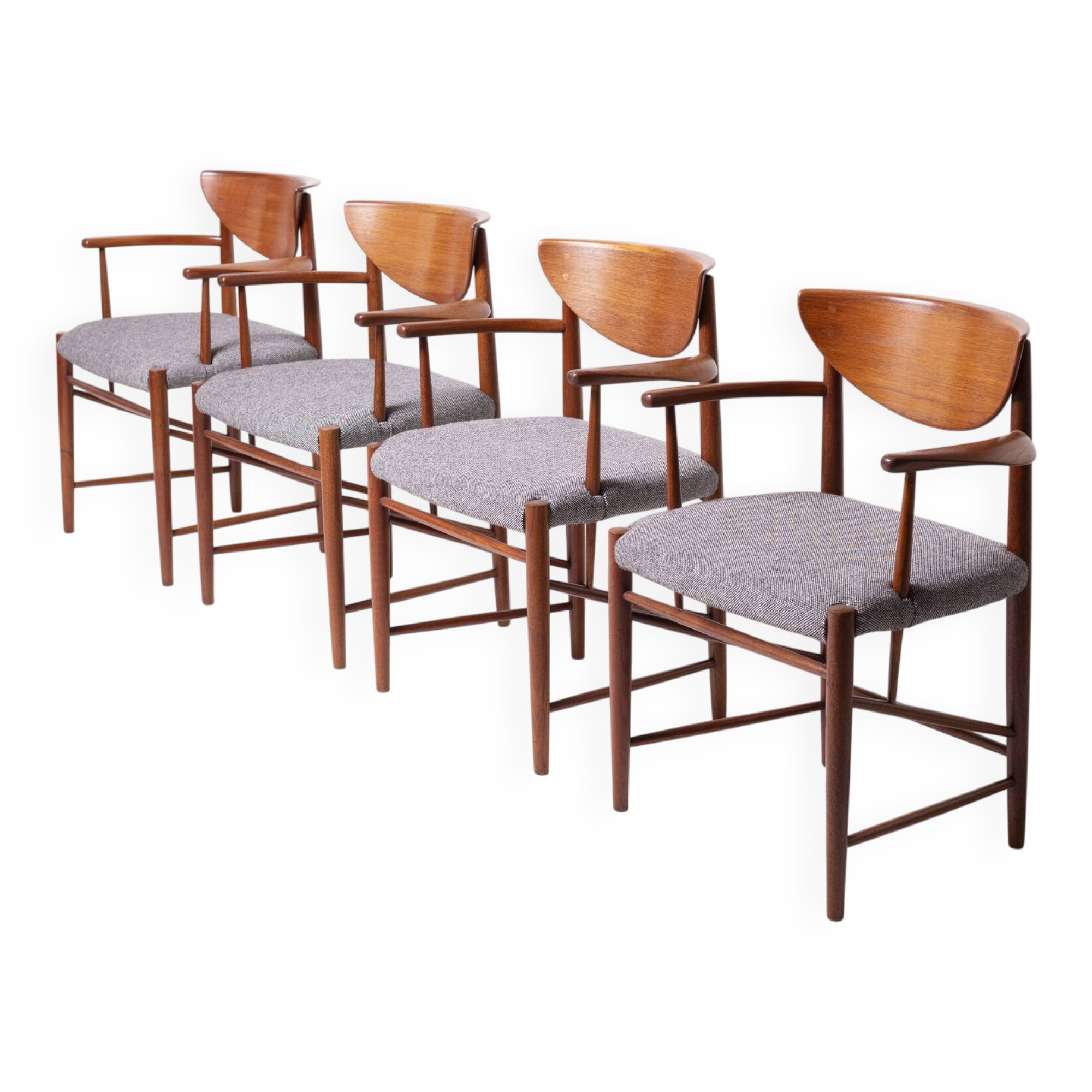 Set of 4 armchairs by Peter Hvidt & Orla Mølgaard-Nielsen for Søborg Møbelf
