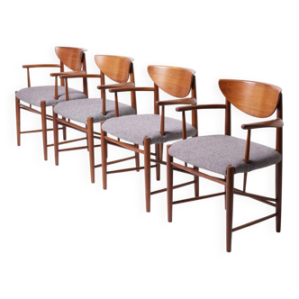Set of 4 armchairs by Peter Hvidt & Orla Mølgaard-Nielsen for Søborg Møbelf