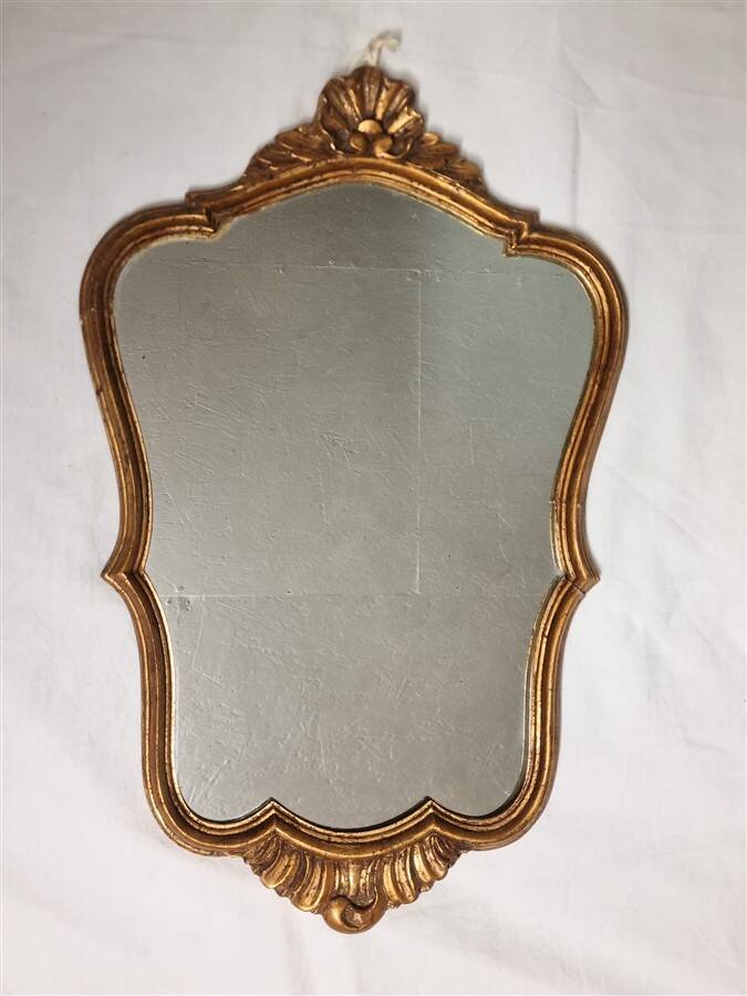 Golden wooden mirror