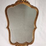 Golden wooden mirror