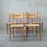 Mid-century italian dining chairs, 1950s, set of 5
