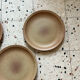 5 flat plates in stoneware