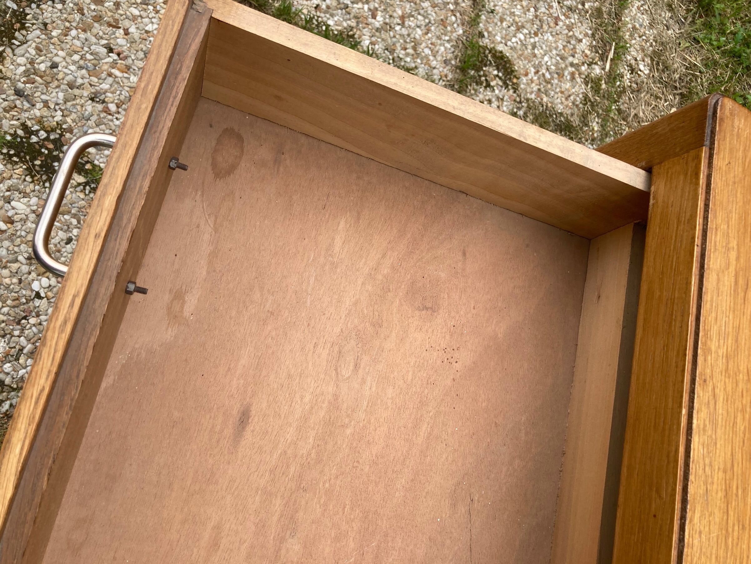 Vintage chest of drawers compass feet
