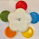 Multicoloured vintage plastic aperitif platter