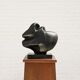 Sculpture abstraite en terre cuite noire, années 1960