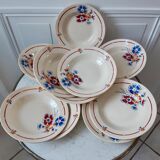 Lot of 6/12 hollow plates Saint Amand model Valentin