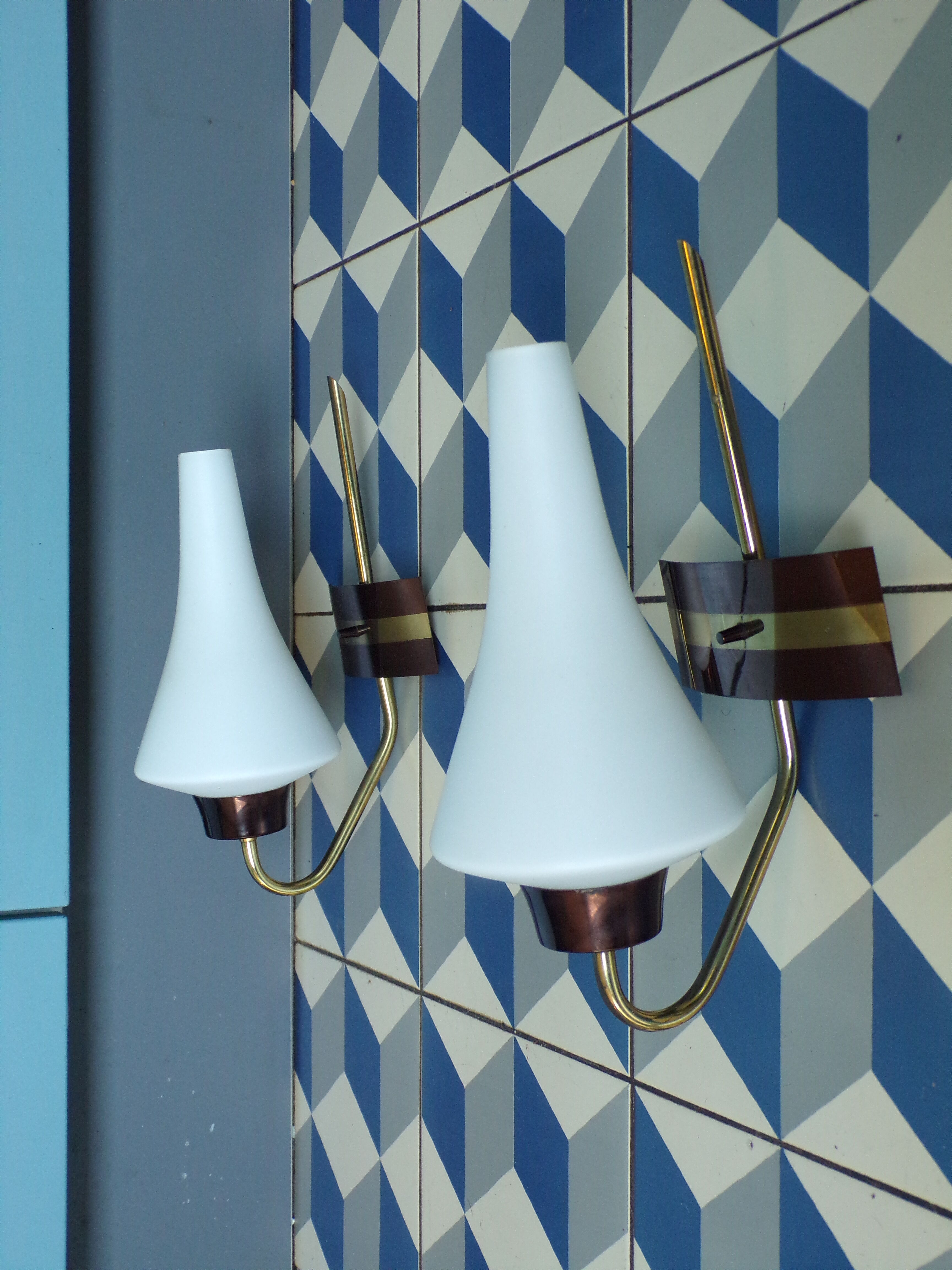 Pair of wall lamps 1960