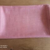 Old pink vintage tablecloth