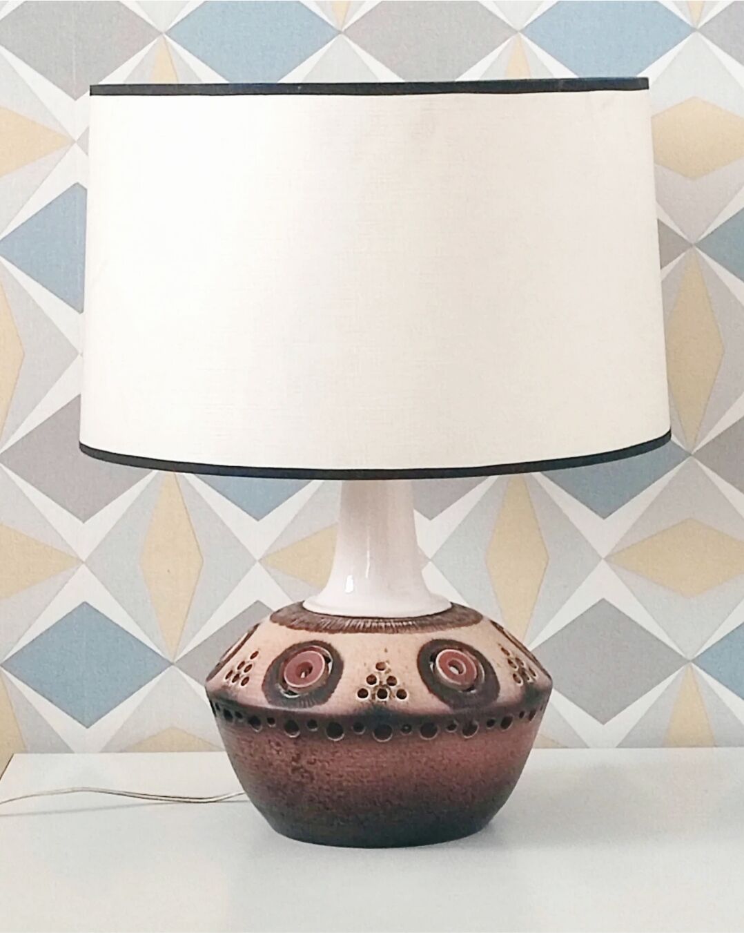 Lampe à poser céramique années 60 Vallauris.