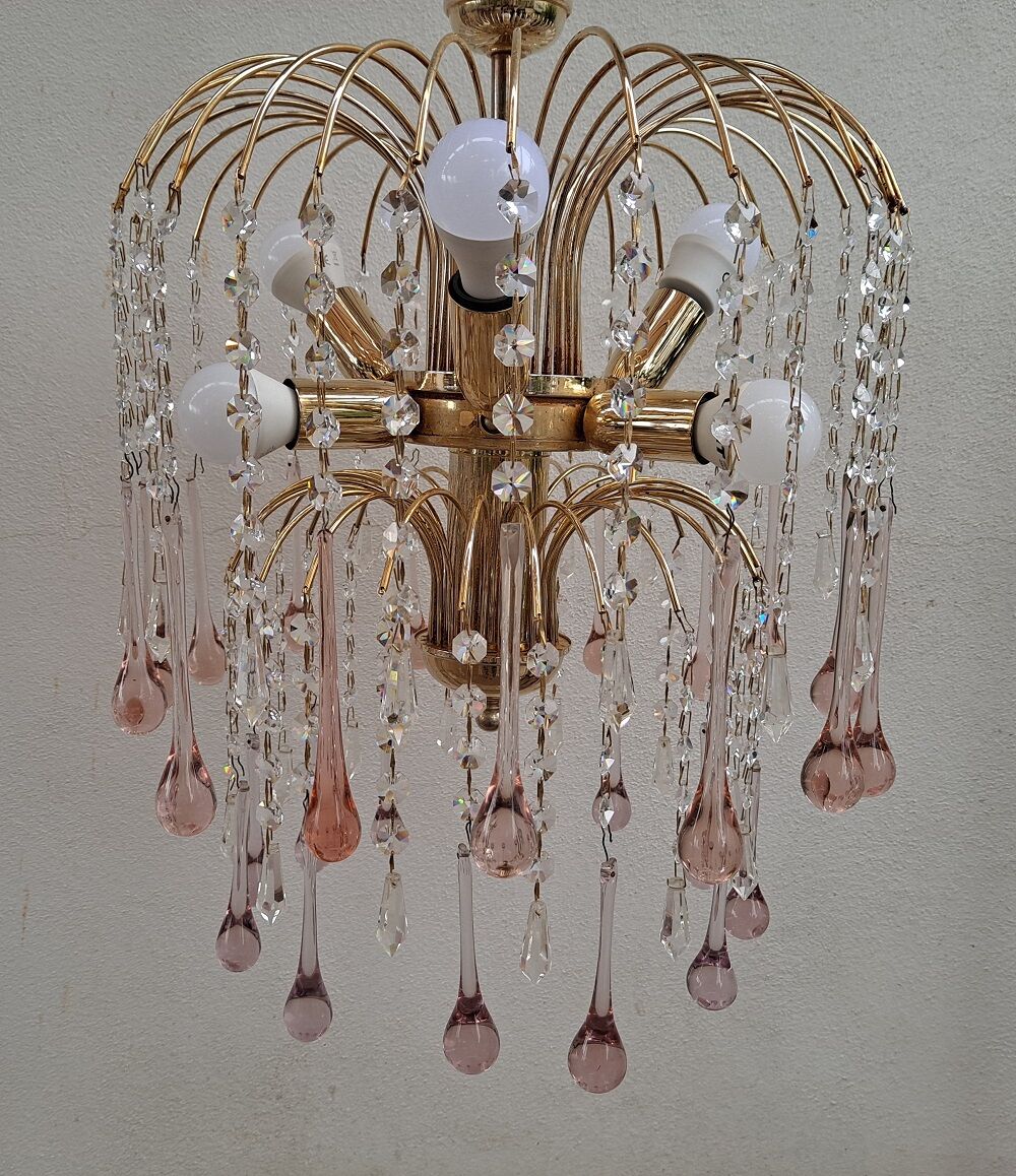 Vintage  Murano Waterfall Chandelier
