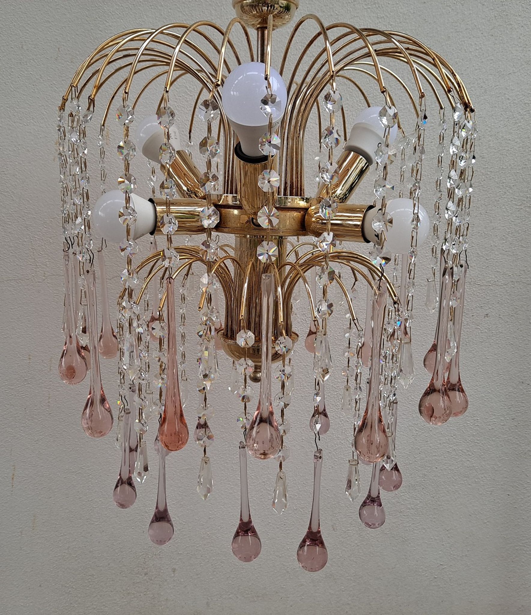 Lustre vintage de la cascade de Murano