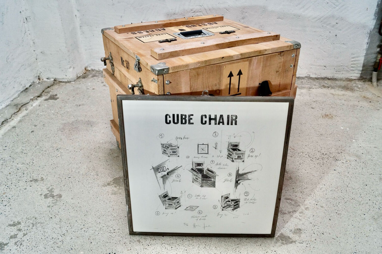 Cube chair by Heinz Julien