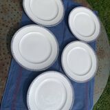 5 large vintage royal bone china dinner plates