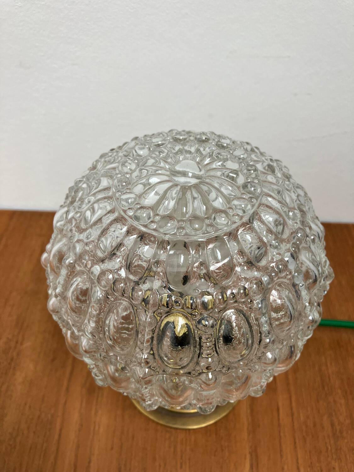 Vintage glass globe table lamp