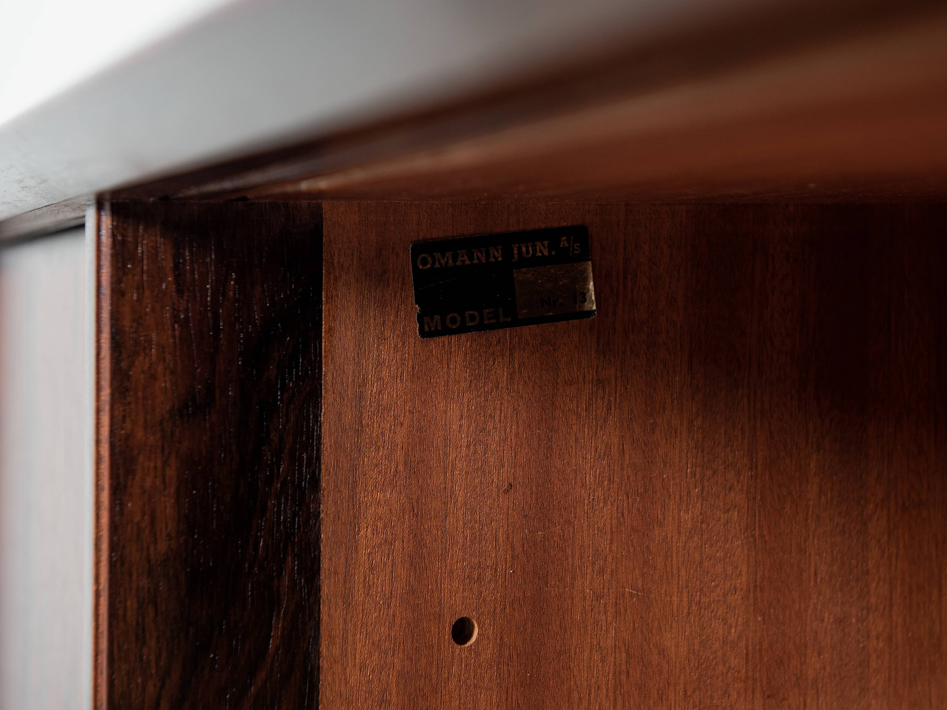 Midcentury Danish highboard Model 13 in rosewood by Omann Jun 1960s