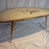 Mosaic coffee table horses pattern