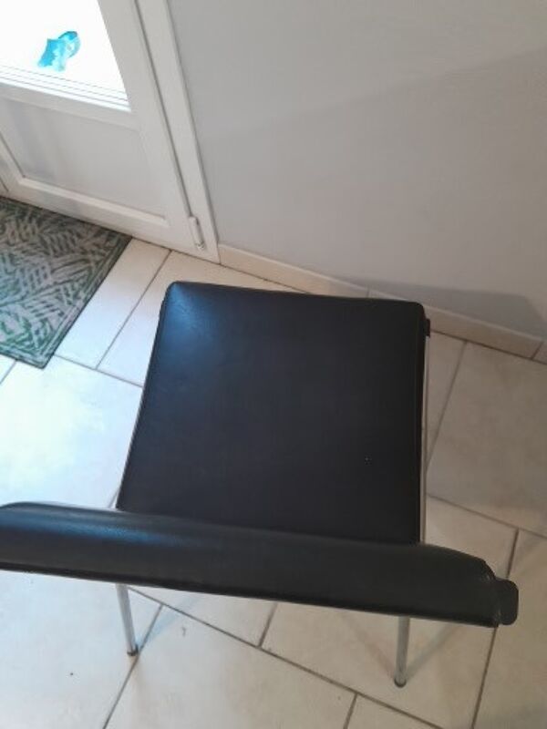 Chaise de bureau chromé vintage design italien