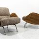 Fauteuils, Modèle "360" par Janusz Rozanski, Pologne, années 1950, Ensemble de 2