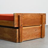 Lit banquette by Pierre Guariche, La Plagne, around 1965.