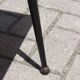Modernist wood & steel coffee table France 1950s