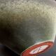 Antonio Lampecco shuttle vase, glazed grey-green ceramic, signed.