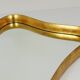 Golden wooden mirror in the style of Gio Ponti by Max Welz, Vienna, Austria, 1940s.