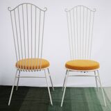 2 x Gartenstuhl vintage Metall blanc
