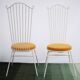 2 x Gartenstuhl vintage Metall blanc