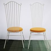 2 x Gartenstuhl vintage Metall blanc