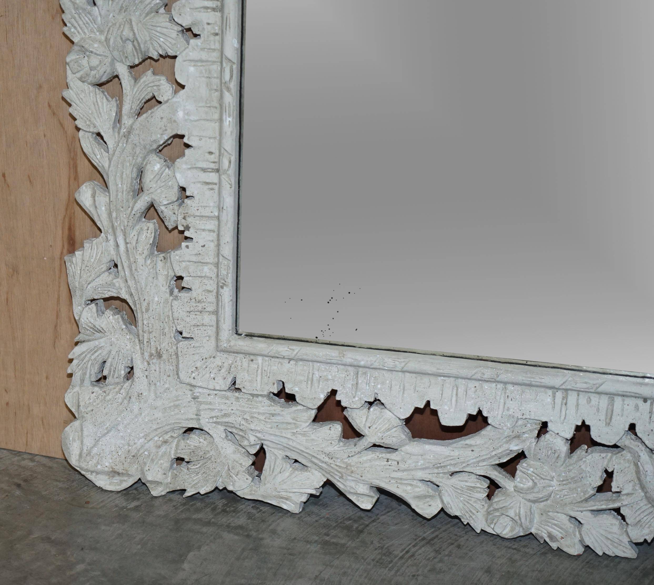 Grand Antique Carved and Hand-Painted Fireplace Mirror, Birman Liberty's London