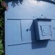 Porte portail H205xL103 ancienne en fer cintrée avec boite aux lettres