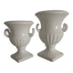 Pair of Medici vases in white ceramic.