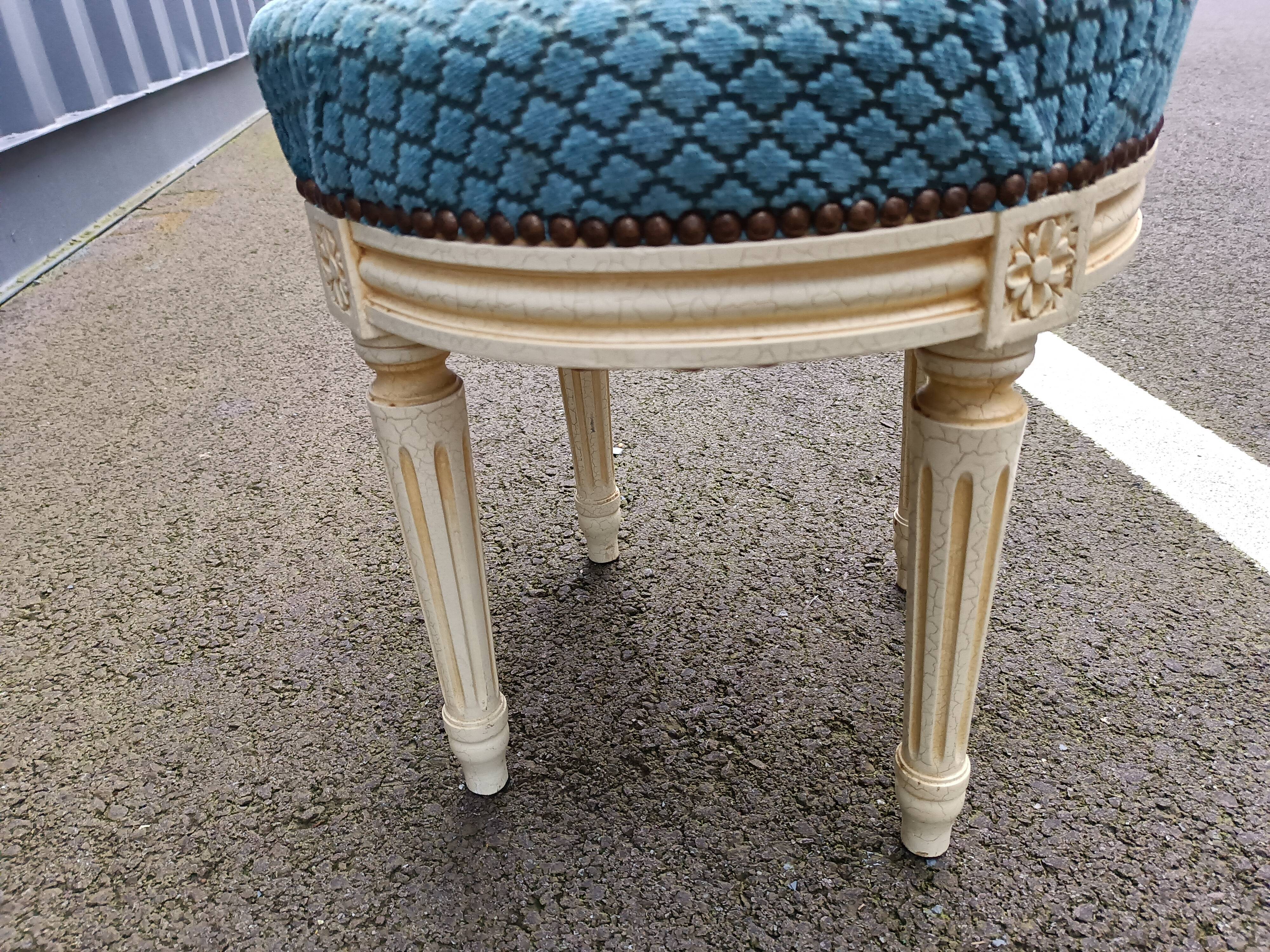 Stool footrest old style louis xvi