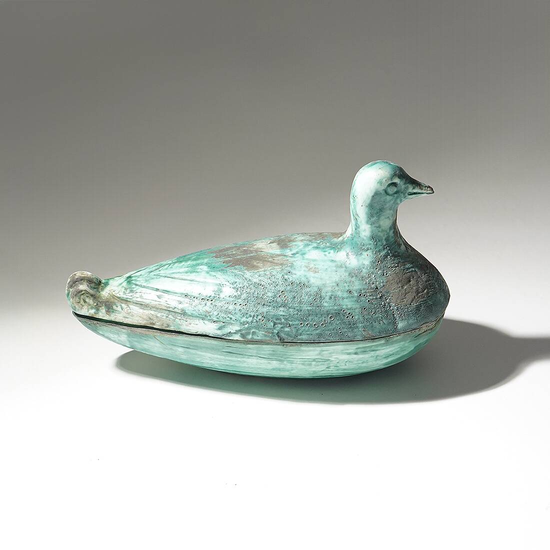Ceramic box in the shape of a bird, 1960s
