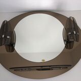 Lupi Cristal Luxor mirror with 2 integrated wall lights and shelf