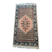 Tunisian Handcrafted Wool Rug – Geometric Berber Patterns – 141 x 80
