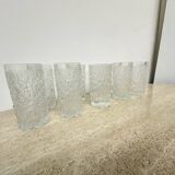 Set of 9 bark glass drink glasses by Goebel charlottenhutte, 1970s, Germany