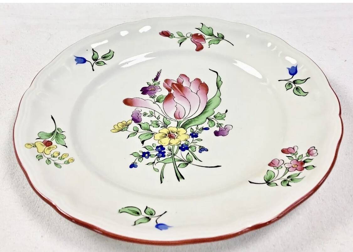 6 dessert plates 22.7 cm Lunéville street light model
