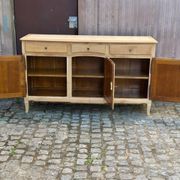 Buffet Louis XV décapé en merisier massif 1970 165cm
