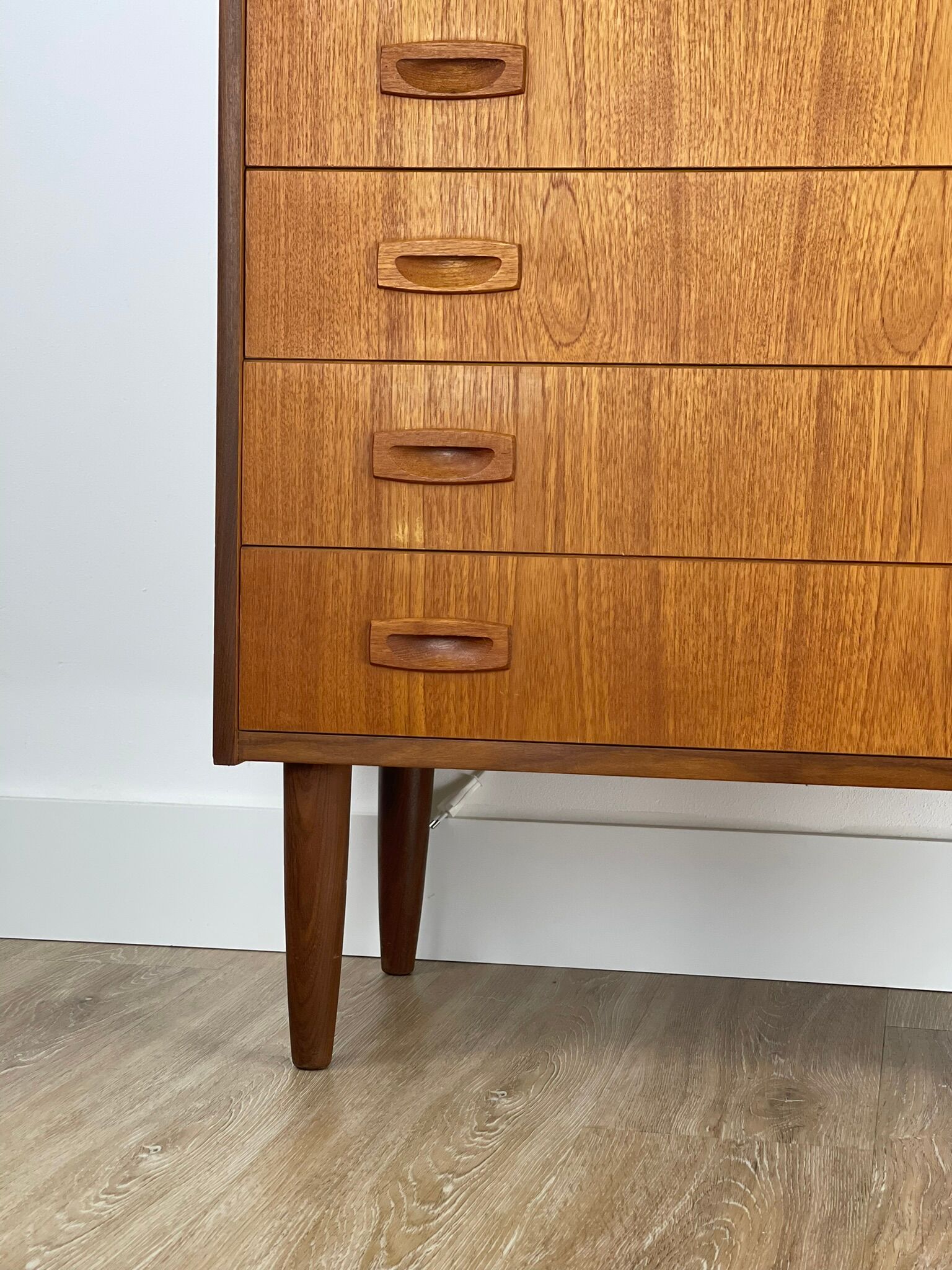 Teak chest of drawers