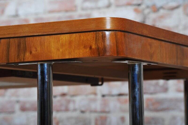 Bauhaus Oak Foling Table by J. Halabala for UP Zavody, Czech, 1930s