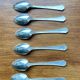 6 Mocha Silver Metal Spoons